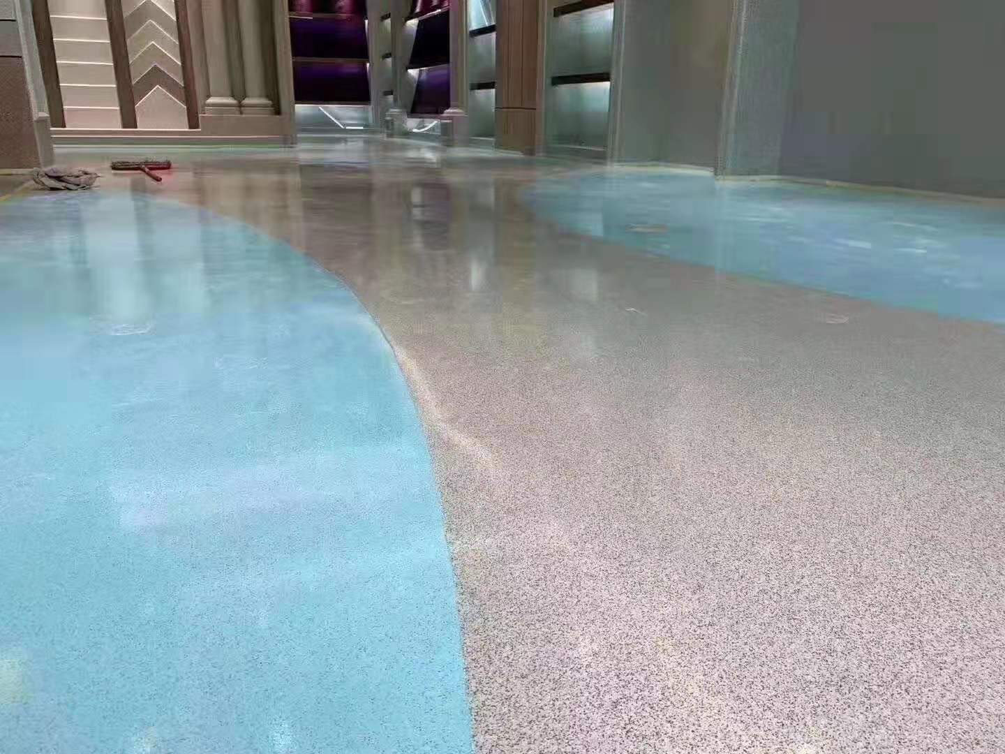 山東無溶劑環氧彩砂自流平地坪